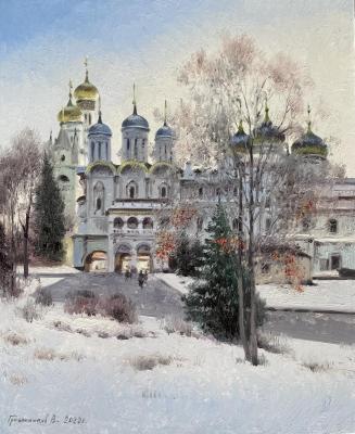 Corner of the temple complex of the Moscow Kremlin