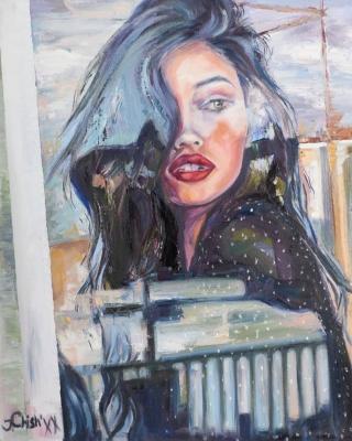 Outside the window (Portrait In The Window). Chizh Yuliya
