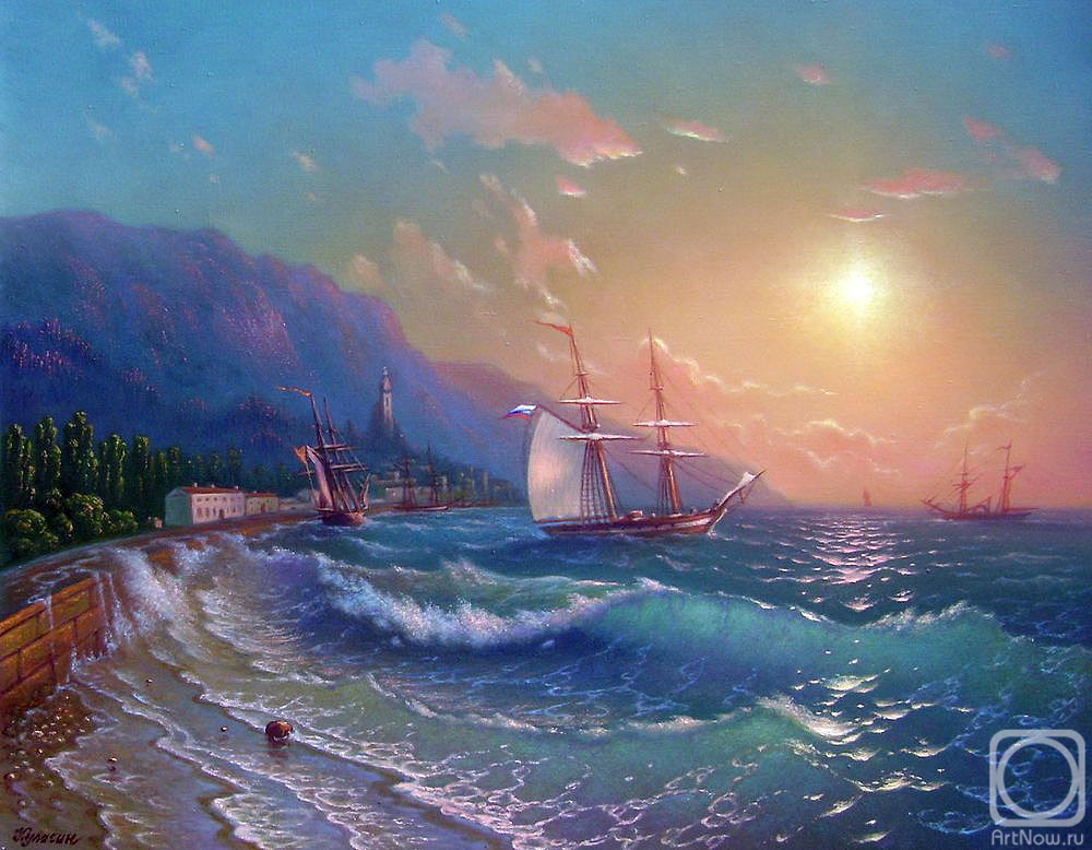 Kulagin Oleg. Sunset on the Crimean coast