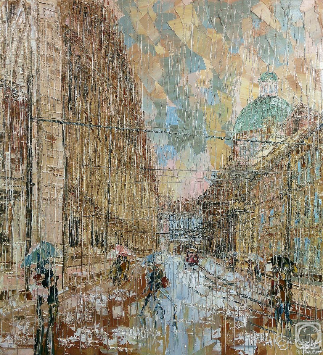 Smirnov Sergey. Rainy city