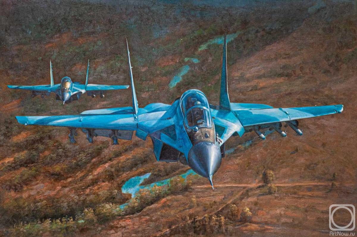 Kamskij Savelij. Aircraft MiG-35. In flight