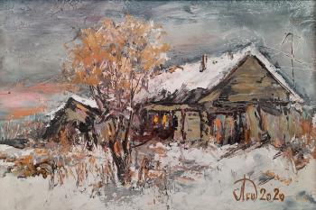 Snowy house. Lednev Alexsander