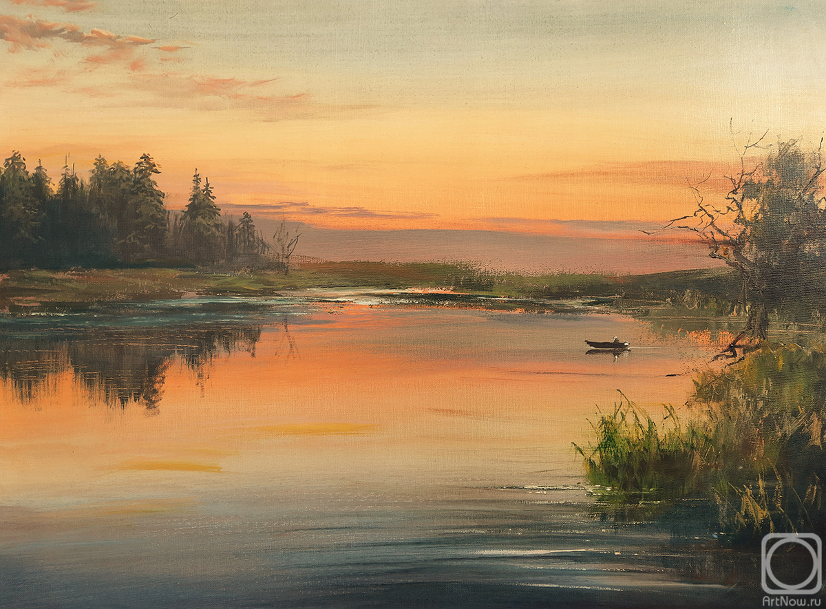 Lednev Alexsander. Dawn. Fishing