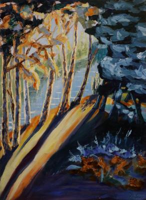 Dawn in the forest. Polischuk Olga