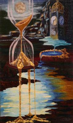 A river of time and hope. Time of wishes and reflections (Surreal). Polischuk Olga