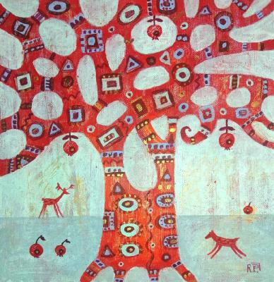 Scarlet tree of life. Razina Elena
