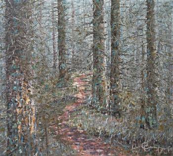 Spruce forest (Dark Forest Painting). Smirnov Sergey
