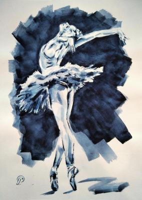 Ballerina "The Dying Swan" (Ballet Watercolour). Rodionova Svetlana