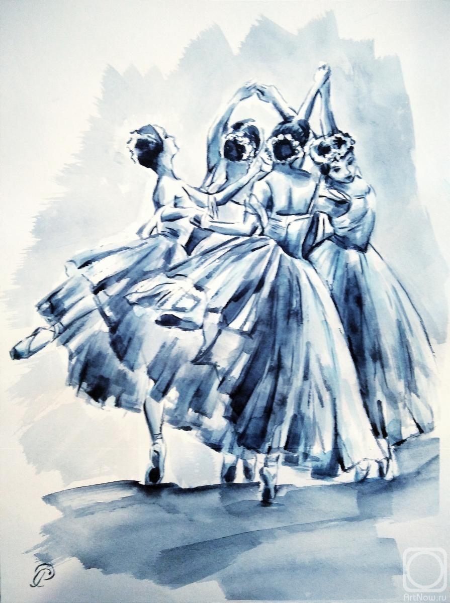 Rodionova Svetlana. Monochrome "Pas de Quatre" (dance of four dancers)