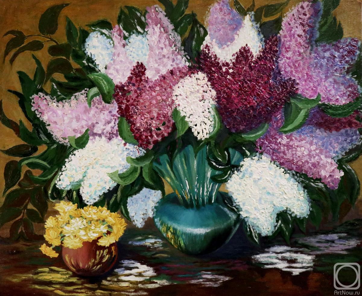 Polischuk Olga. Still life from nature. Lilac in a vase