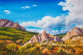 Sunny Valley. Sudak (Painting Crimean Mountains). Romm Alexandr