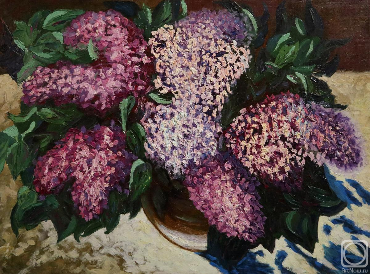Polischuk Olga. Lilac in a ceramic vase