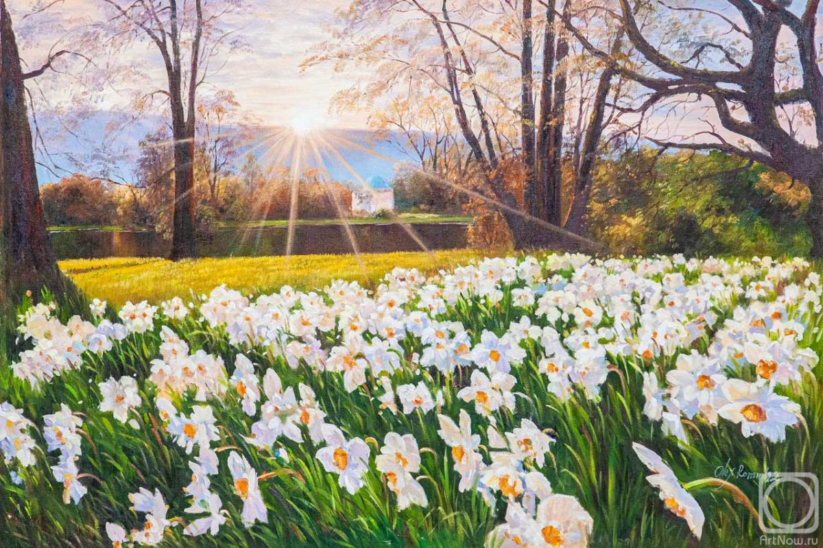 Romm Alexandr. Daffodils at dawn