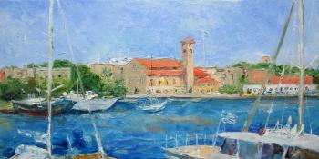 Rhodes harbour (Ships Painting). Serova Aleksandra