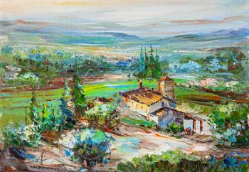 Among the fields of Tuscany (Tuscany Painting). Rodries Jose