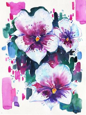 The purple orchid. Romanova Aleksandra