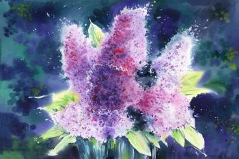 The bouquet of purple lilac. Romanova Aleksandra