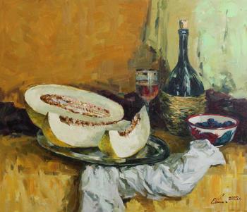 Still life with the melon (A Still Life To The Dining Room). Malykh Evgeny