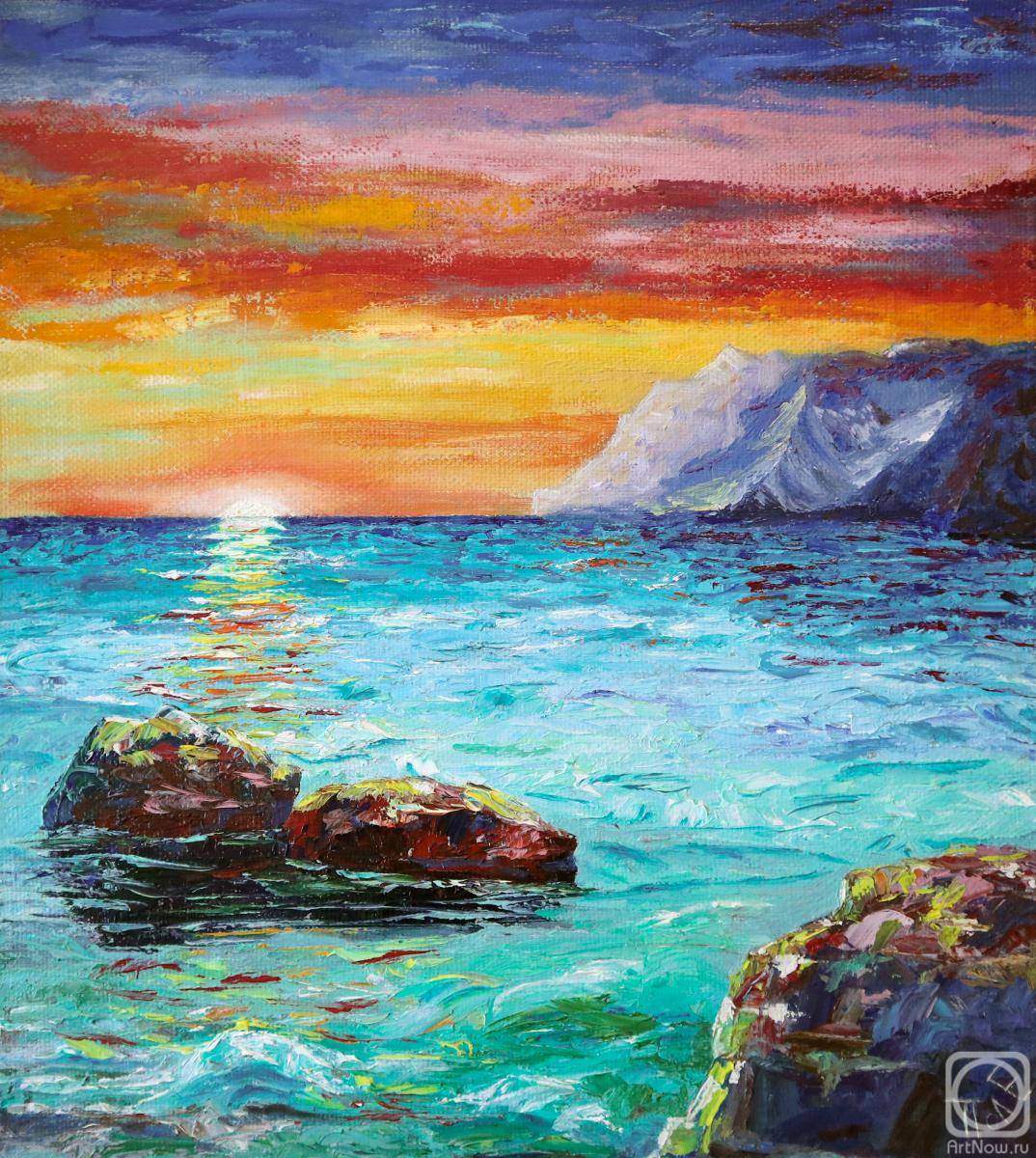 Polischuk Olga. The sea at sunset
