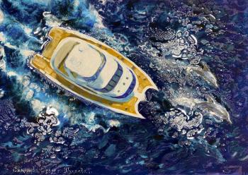 Breaking the waves (Buy A Painting With The Sea). Simonova Olga