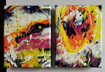 Fluids No. 7 and 6, diptych