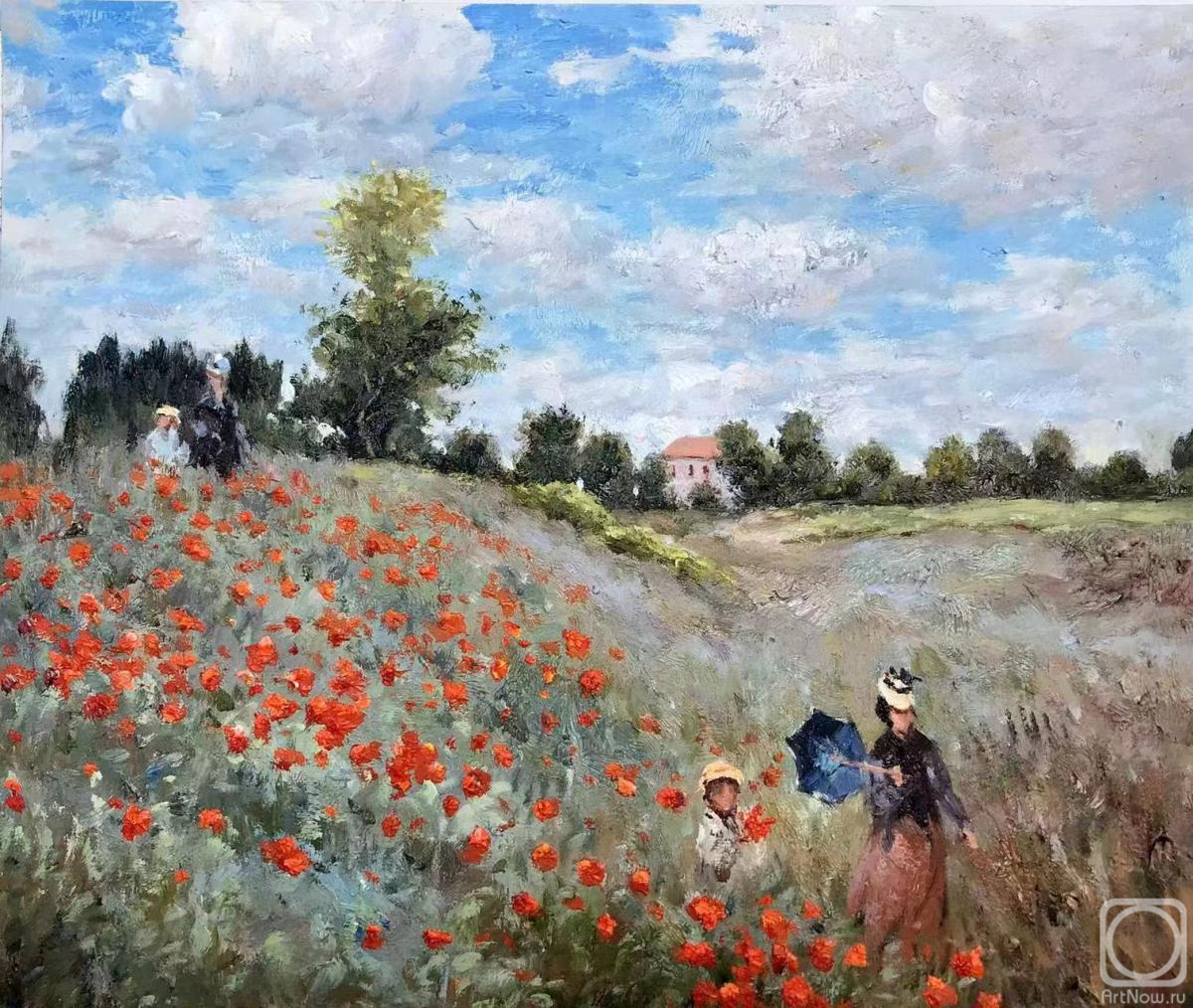 Kamskij Savelij. A copy of the painting by Claude Monet. Field of poppies at Argenteuil