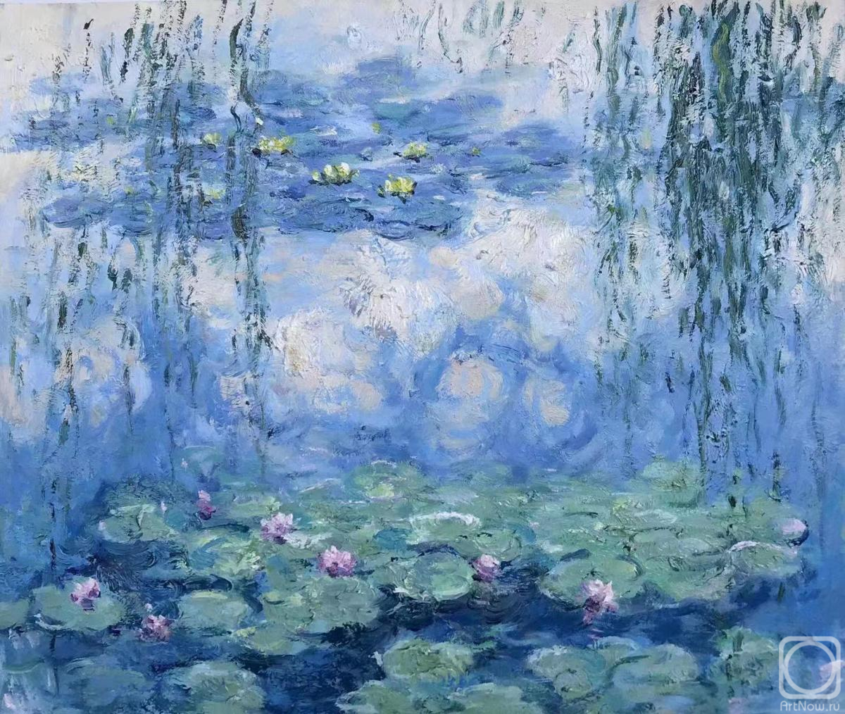 Kamskij Savelij. Copy of Claude Monet's painting Water Lilies, N39