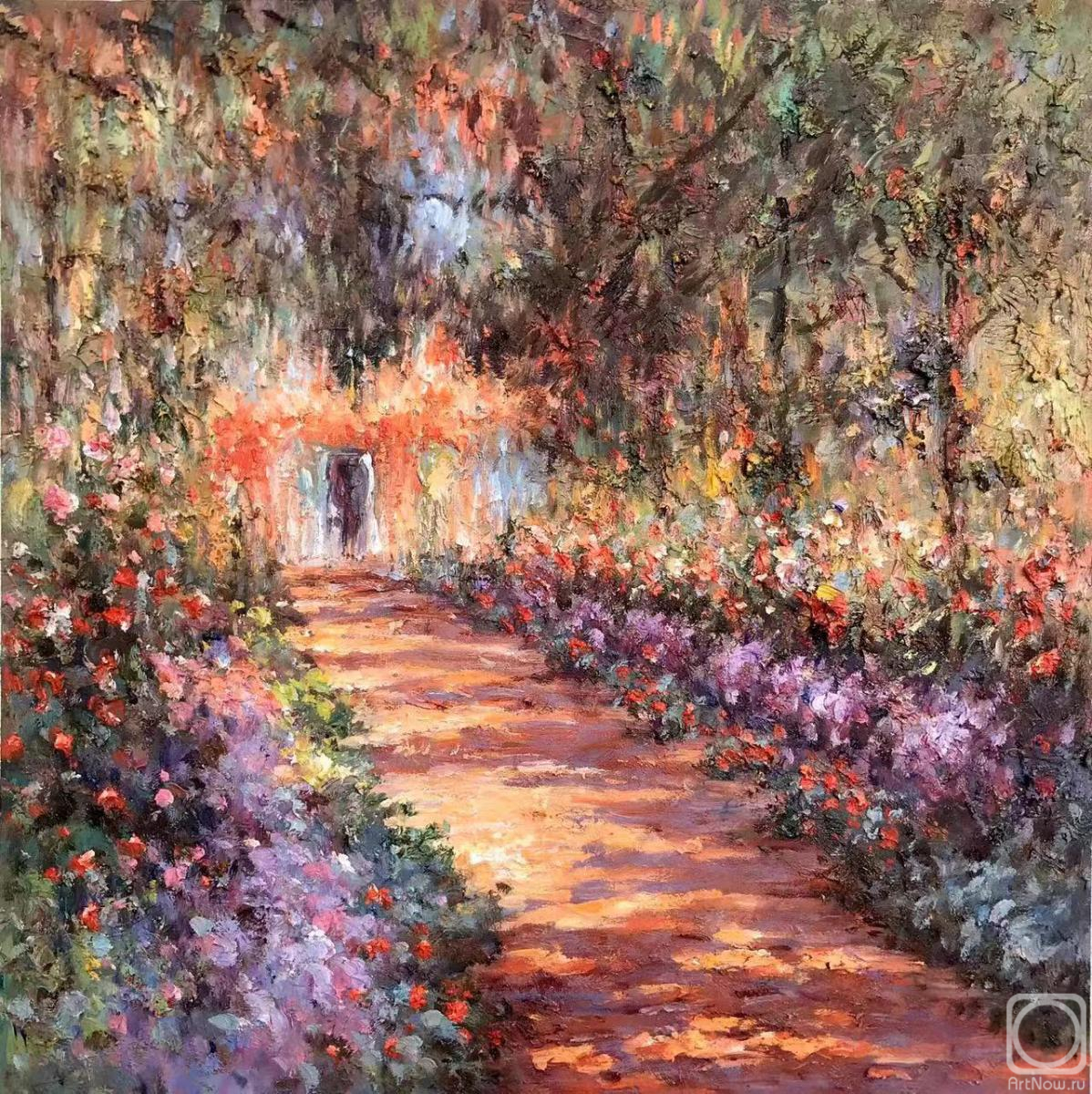 Kamskij Savelij. Copy of the painting. the Path in Monet's garden in Giverny, 1901-1902