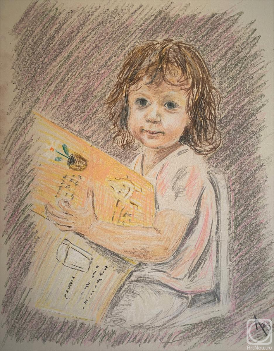 Lebedev Vladimir. Kira with a book