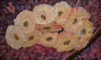 Cherry blossom sprig (Lilac Palette Knife). Polischuk Olga