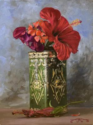 Scarlet flower (Still Lifes With Flowers). Akimova Margarita