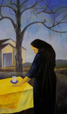 WOMAN AND CUP. Adamovich Janna
