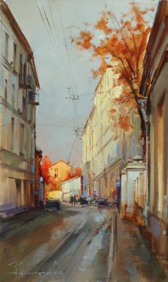 Moscow warm corner. Armenian lane (Armenian Autumn Autumn Painting). Shalaev Alexey