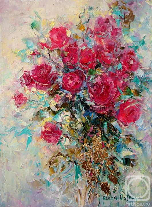 Ostraya Elena. Roses as a gift