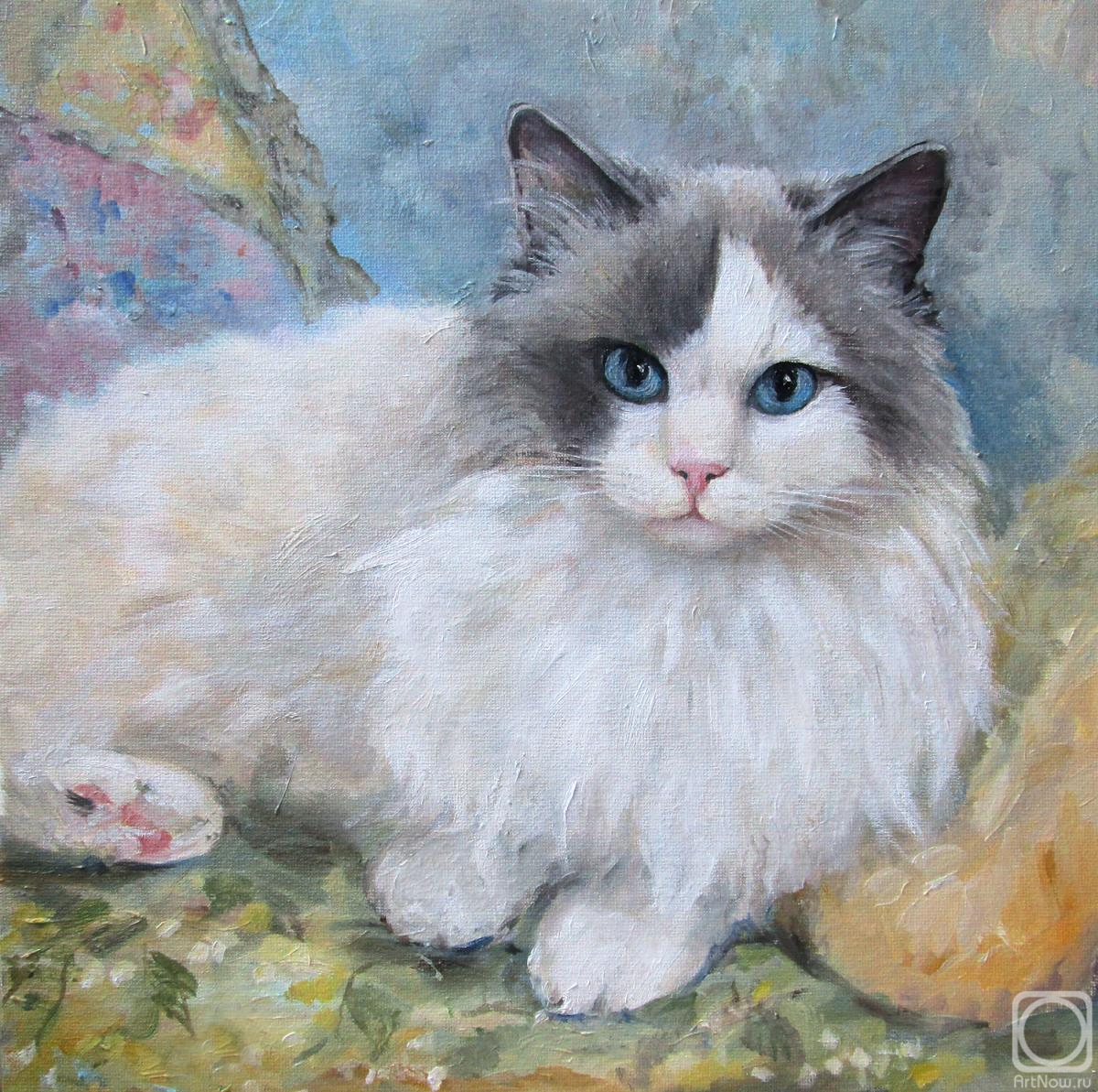 Serova Aleksandra. Portrait of the cat