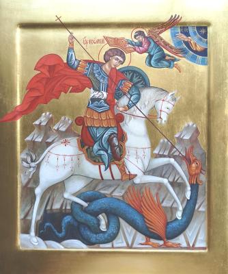 Icon St. George the Victorious. Saint George (Egg Tempera). Zhuravleva Tatyana