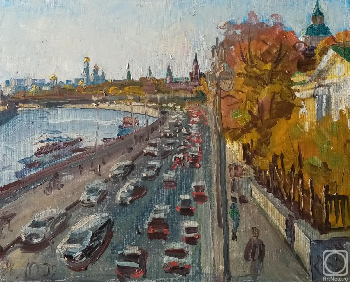 Dobrovolskaya Gayane. Moskvoretskaya embankment, view from the Ustyinsky bridge