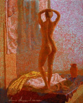 Nude girl with a jug. Akindinov Alexey