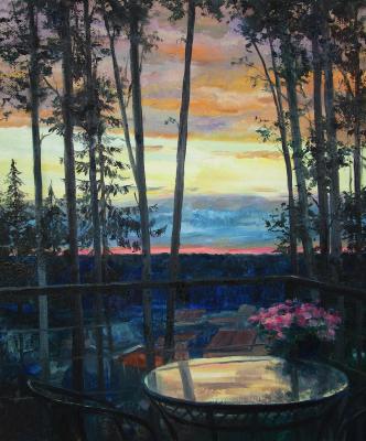 Terrace at sunset. Serova Aleksandra