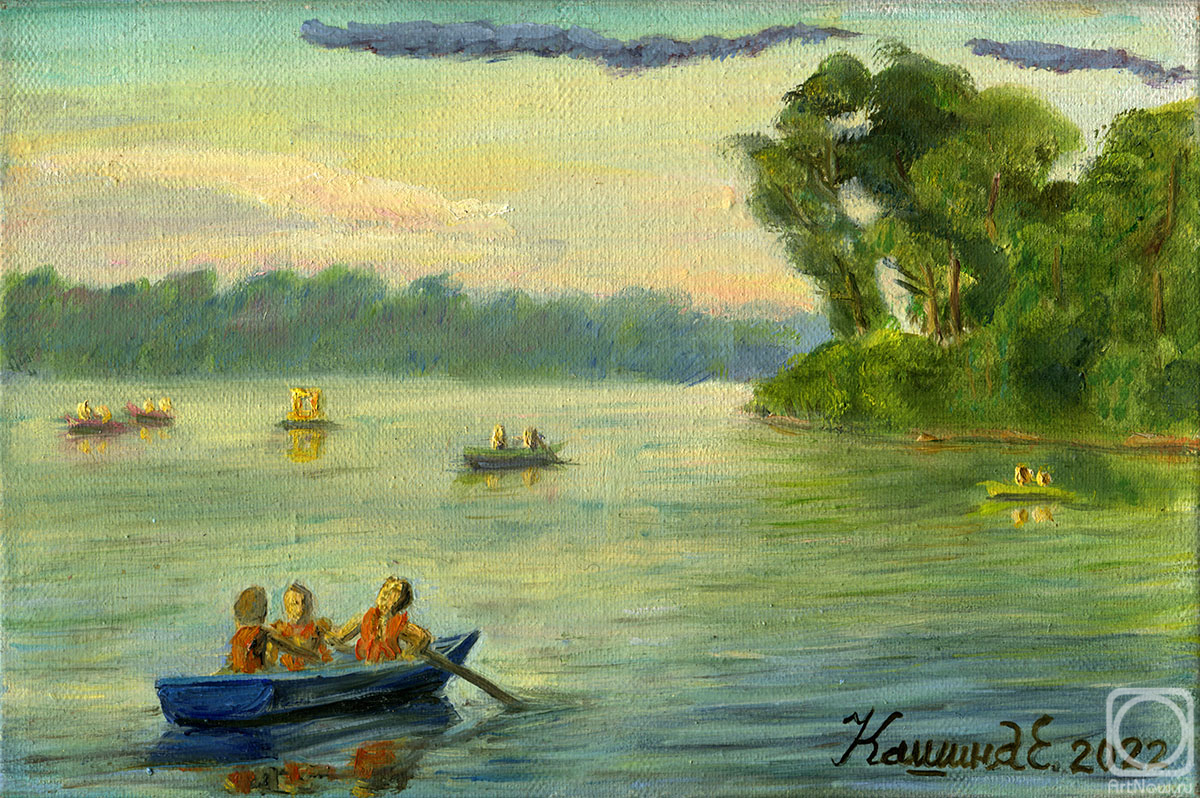 Kashina Eugeniya. Boating on Lake Senezh