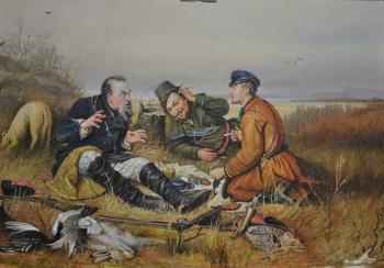 Hunters at a halt. Vinogradov Sergey