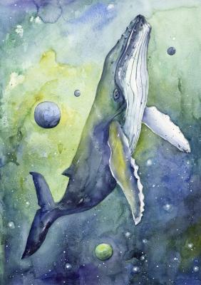 Whale in space (Humpback Whale). Shvetsov Dmitriy