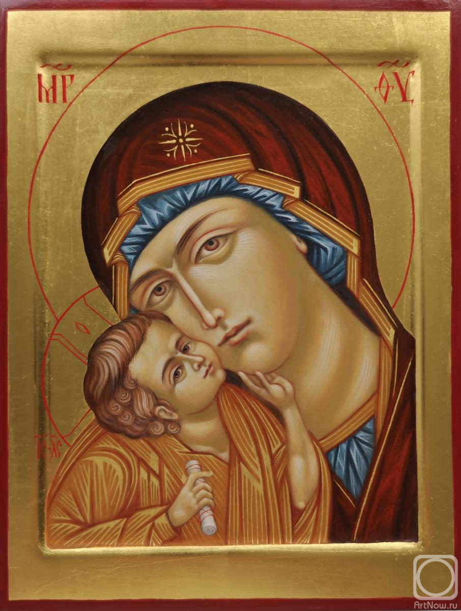 Zhuravleva Tatyana. Icon Icon Mother of God, orthodox icon, Virgin Mary Byzantine icon