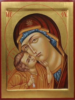 Icon Icon Mother of God, orthodox icon, Virgin Mary Byzantine icon (Egg Tempera). Zhuravleva Tatyana
