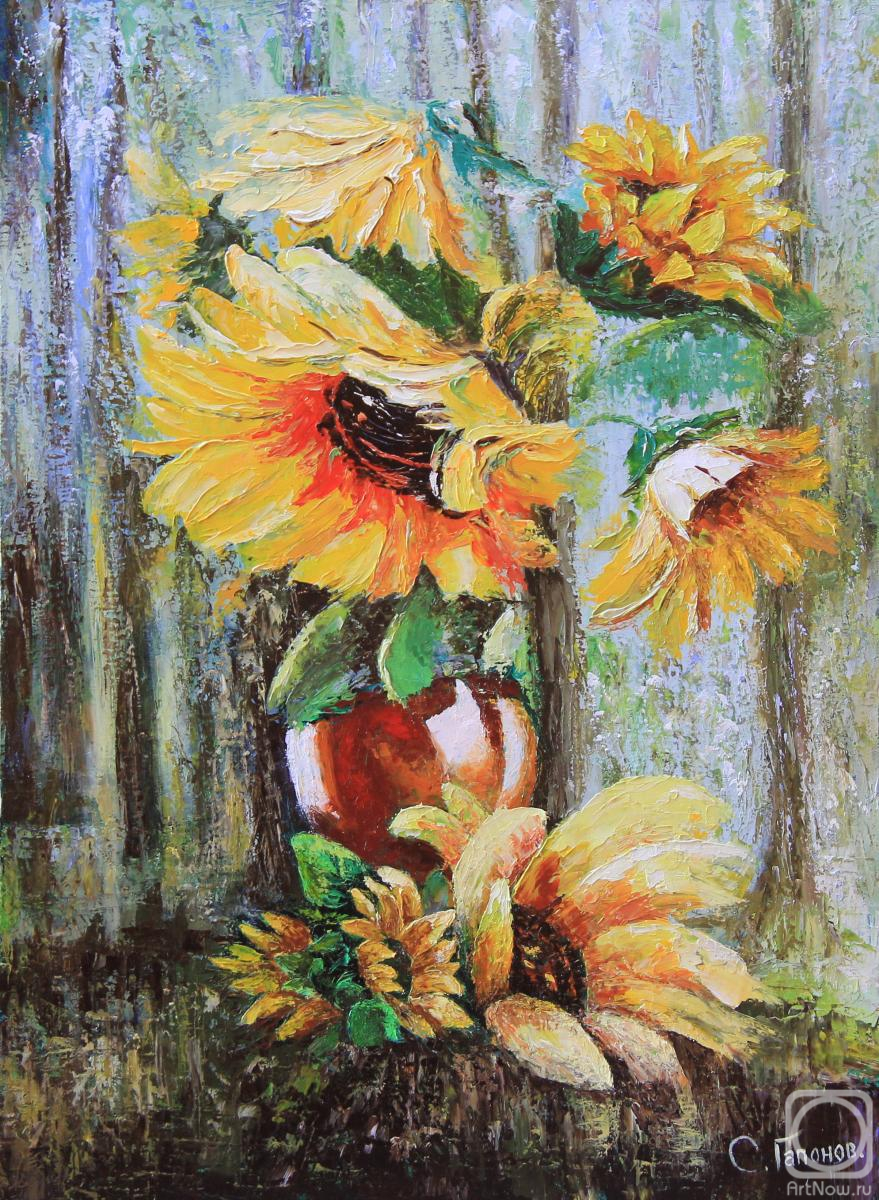 Gaponov Sergey. Sunflowers in the interior