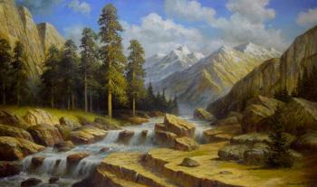 Grokhotova Svetlana Alekseevna. Mountain river. Altai. Katun
