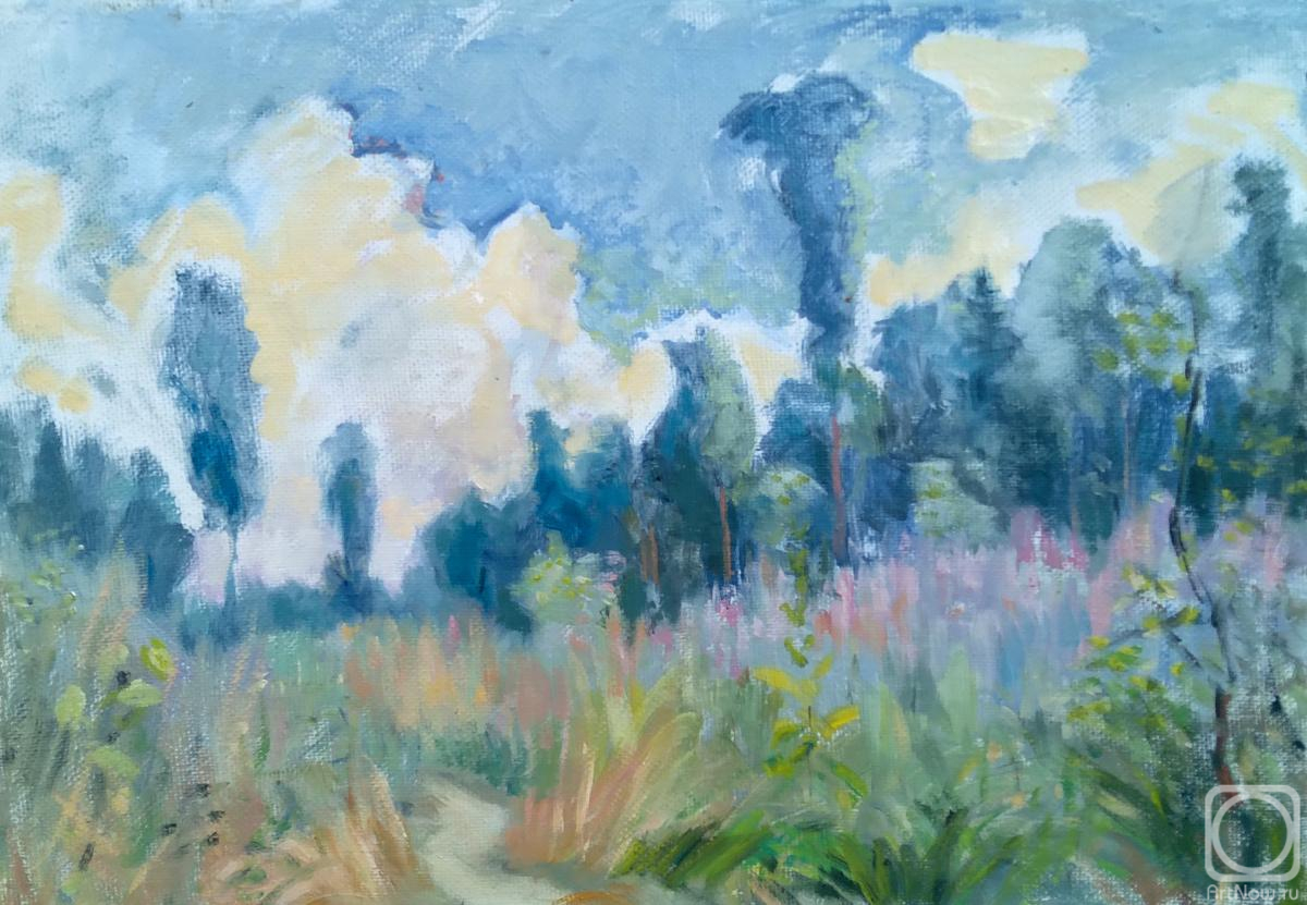 Malyusova Tatiana. Studying Claude Monet. Ivan tea on the edge of the forest near Tuchkovo
