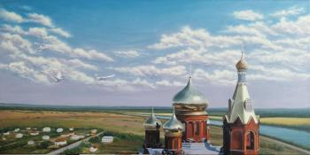 Domes of the Church of the Nativity, Ust-Donetsk region (  ). Istomina Elena