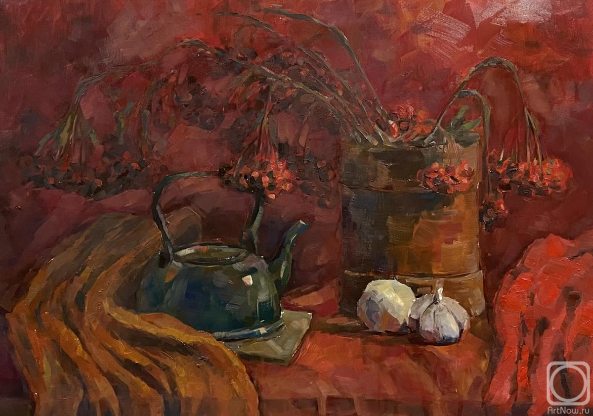 Belolipskaya Olga. Red autumn with ashberry