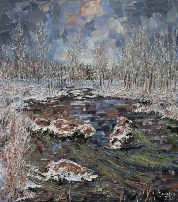 Freezing stream (Painting Wall Art). Smirnov Sergey